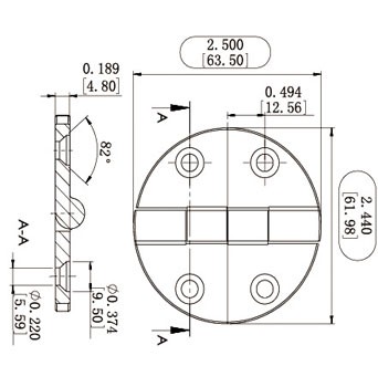 round hinge130200