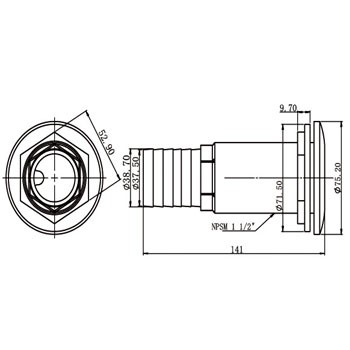 pipe connector 71007-OS