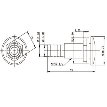 pipe connector 71001-OS
