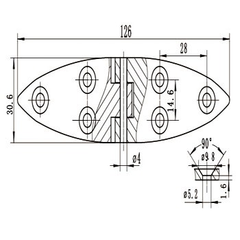 round hinge7176a