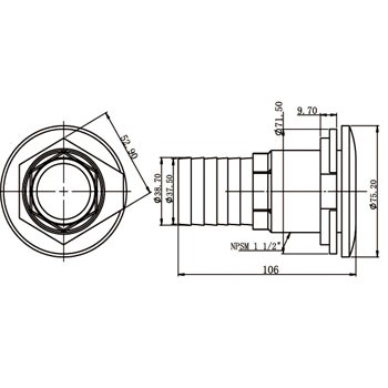pipe connector 71006