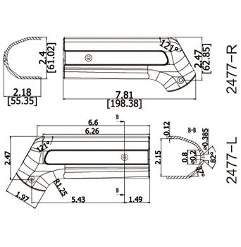 cosmetic stainless steel covers 2477-L/R